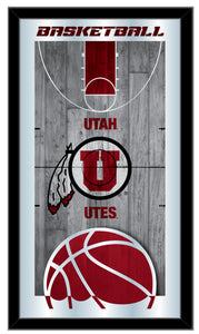 Utah Utes Basketball Wall Mirror