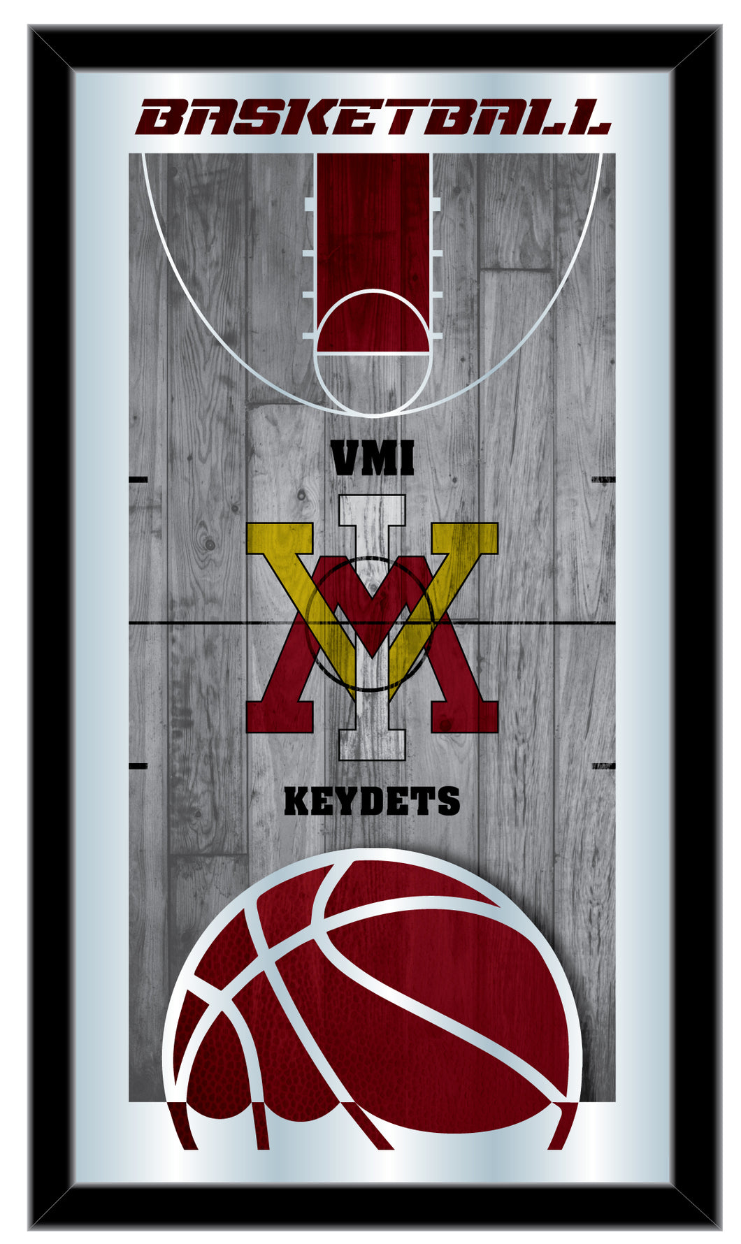 VMI Keydets Basketball Wall Mirror