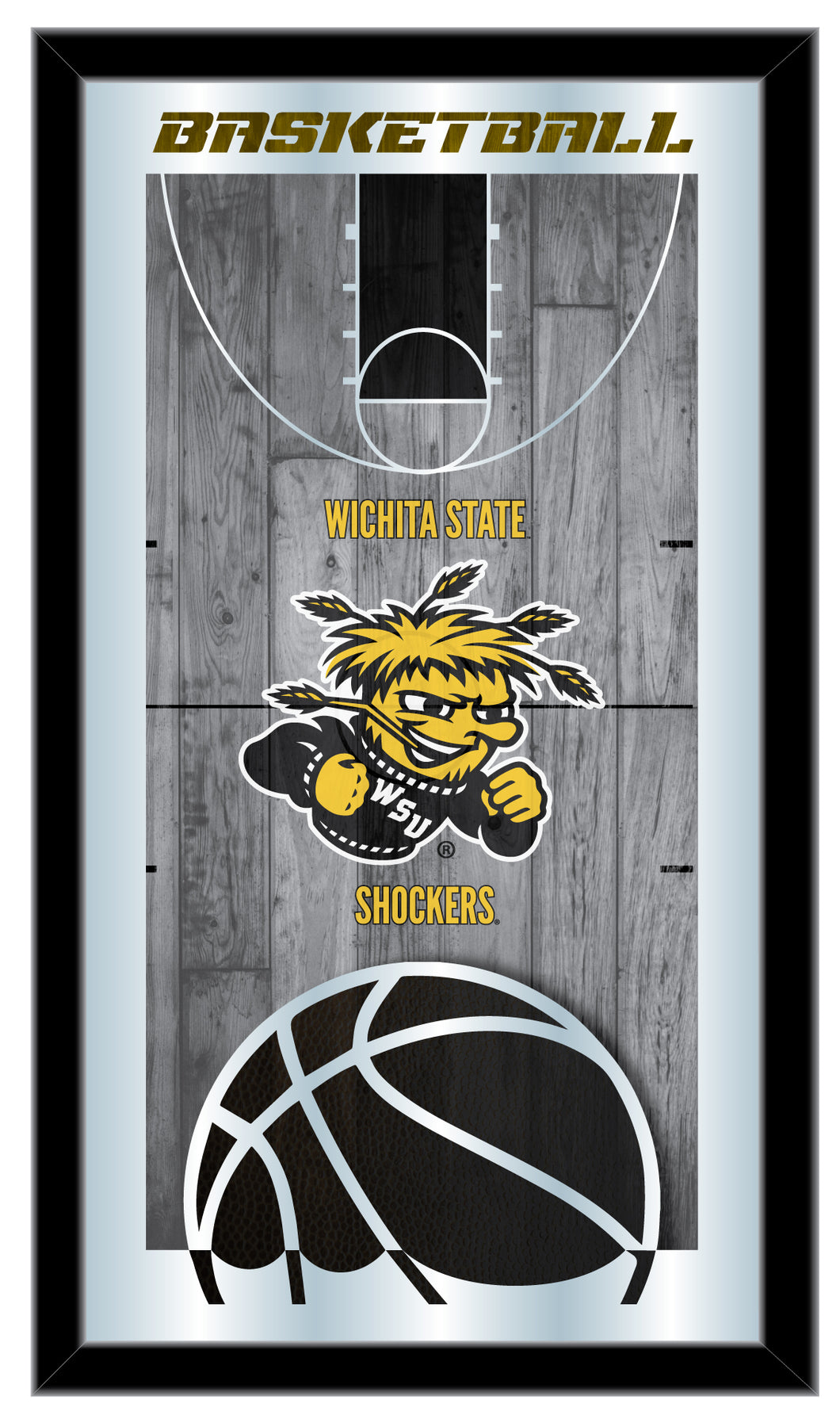 Wichita State Shockers Basketball Wall Mirror