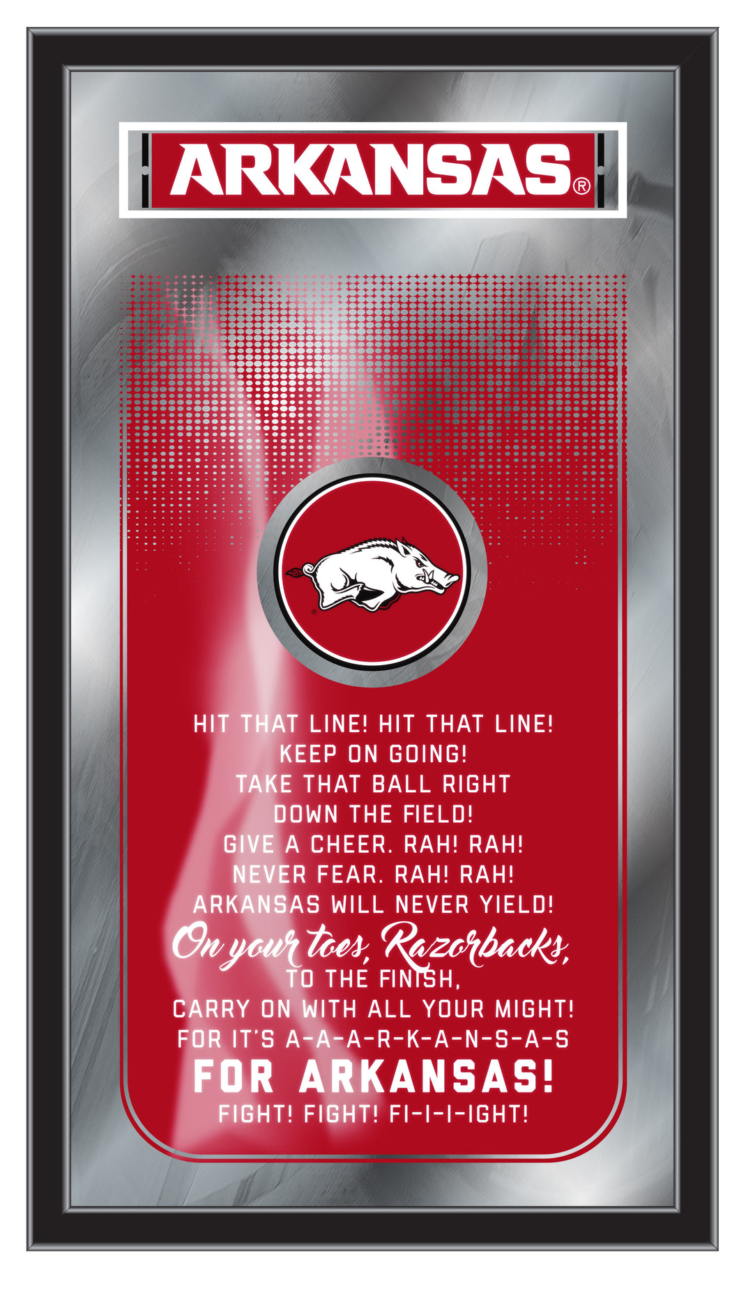 Arkansas Razorbacks Fight Song Wall Mirror