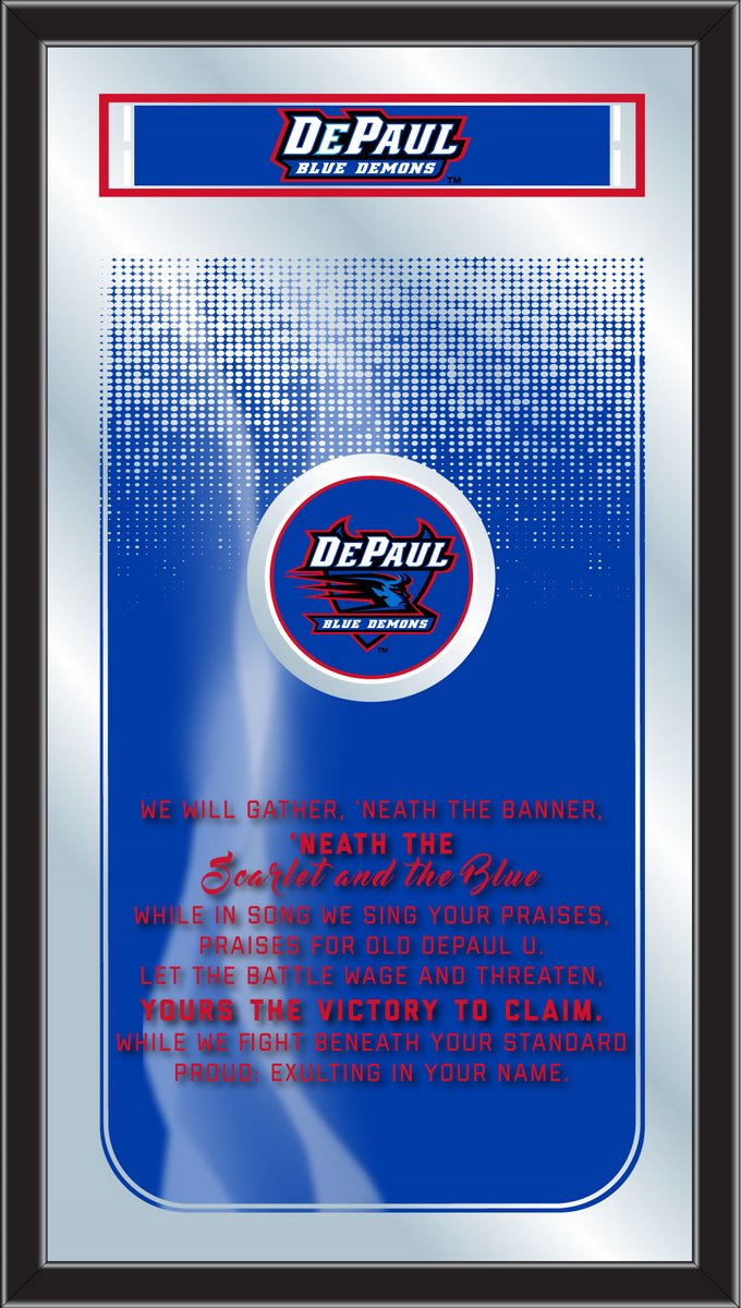 DePaul Blue Demons Fight Song Wall Mirror