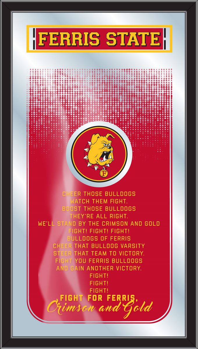 Ferris State Bulldogs Fight Song Wall Mirror