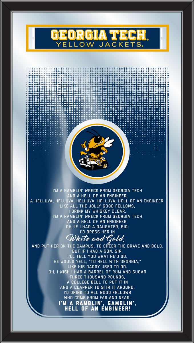 Georgia Tech Yellow Jackets Fight Song Wall Mirror