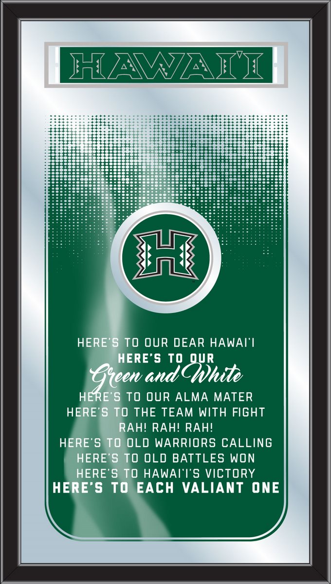 Hawaii Rainbow Warriors Fight Song Wall Mirror