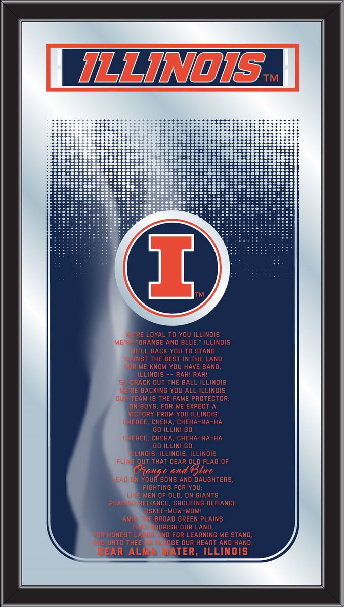 Illinois Fighting Illini Fight Song Wall Mirror