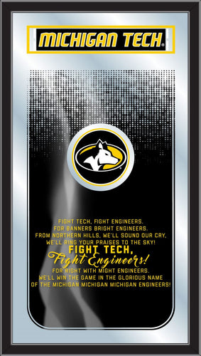 Michigan Tech Huskies Fight Song Wall Mirror