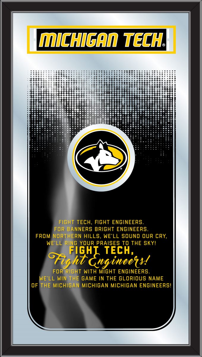 Michigan Tech Huskies Fight Song Wall Mirror