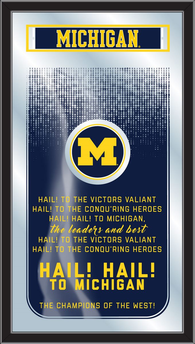 Michigan Wolverines Fight Song Wall Mirror