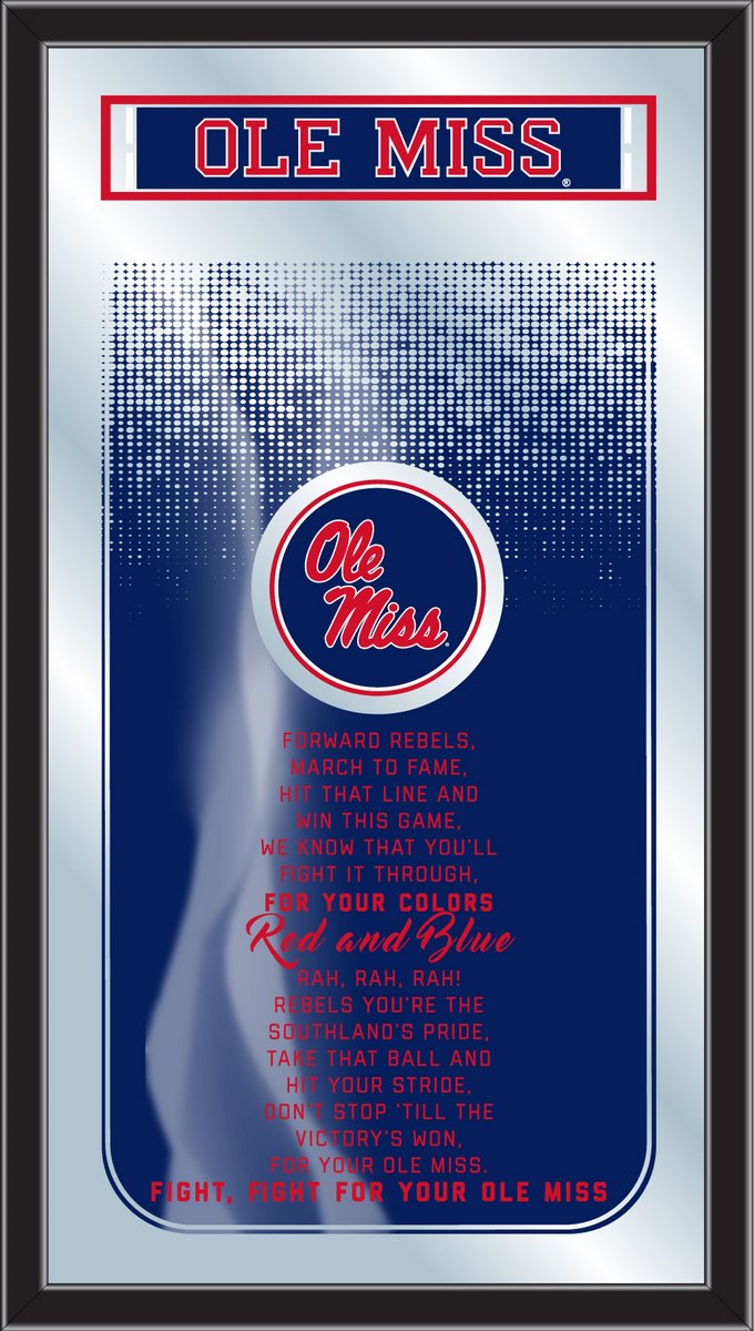 Ole Miss Rebels Fight Song Wall Mirror