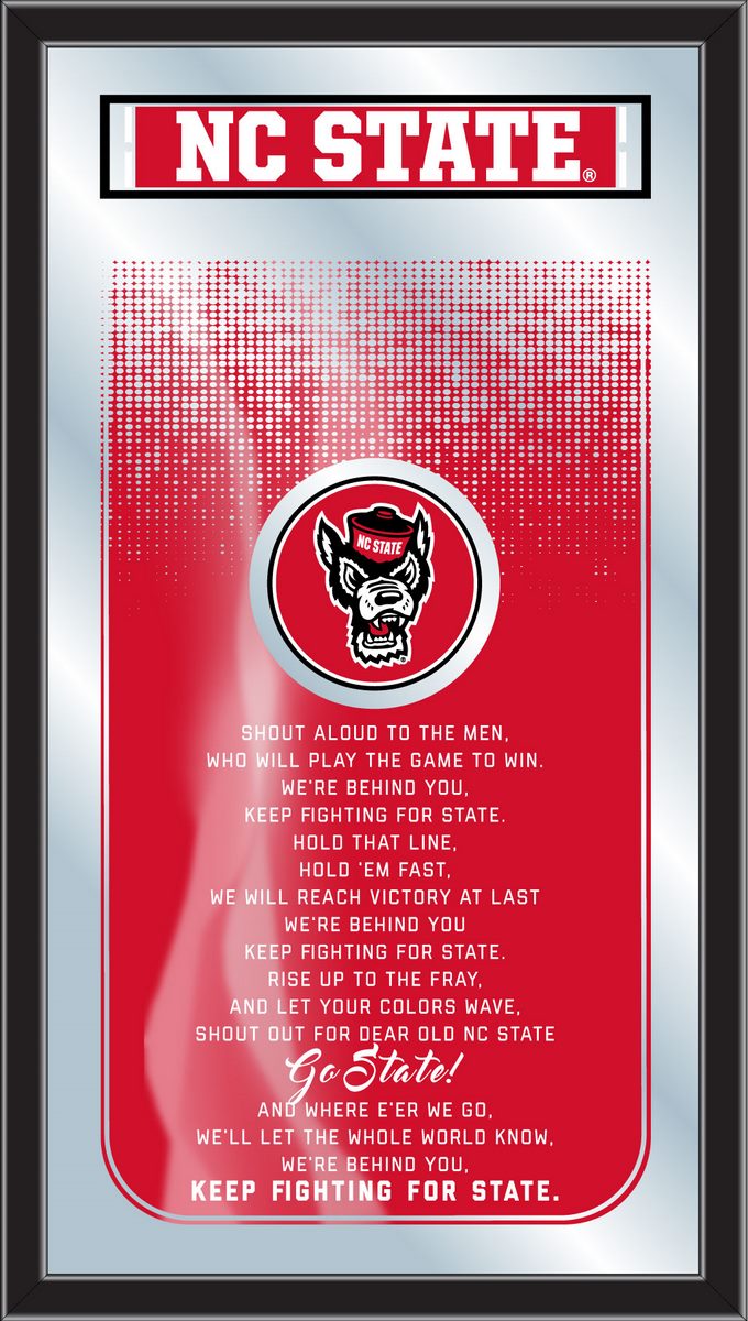 North Carolina State Wolfpack Fight Song Wall Mirror