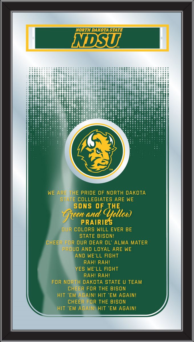 North Dakota State Bison Fight Song Wall Mirror
