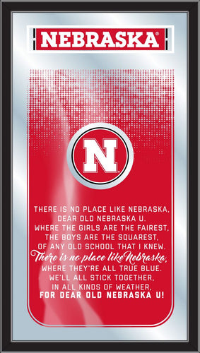 Nebraska Cornhuskers Fight Song Wall Mirror