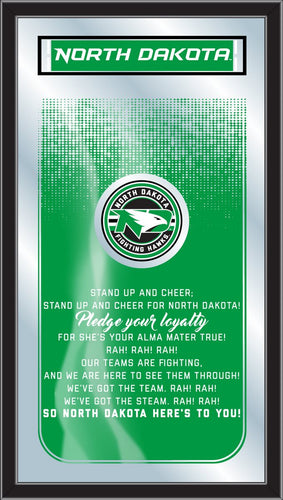North Dakota Fighting Hawks Fight Song Wall Mirror