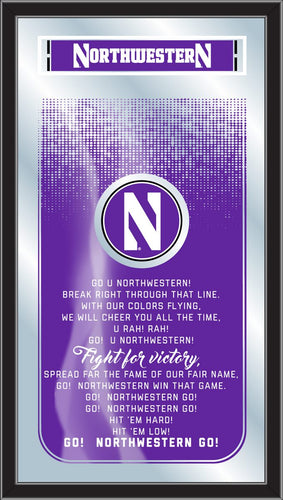 Northwestern Wildcats Fight Song Wall Mirror