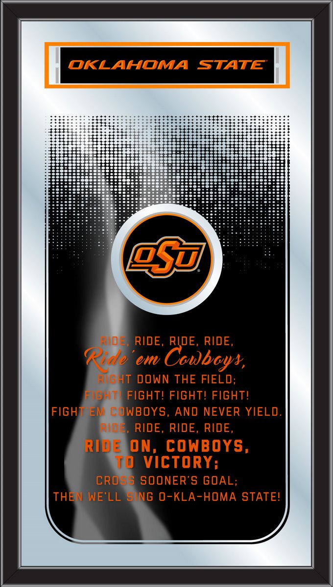 Oklahoma State Cowboys Fight Song Wall Mirror
