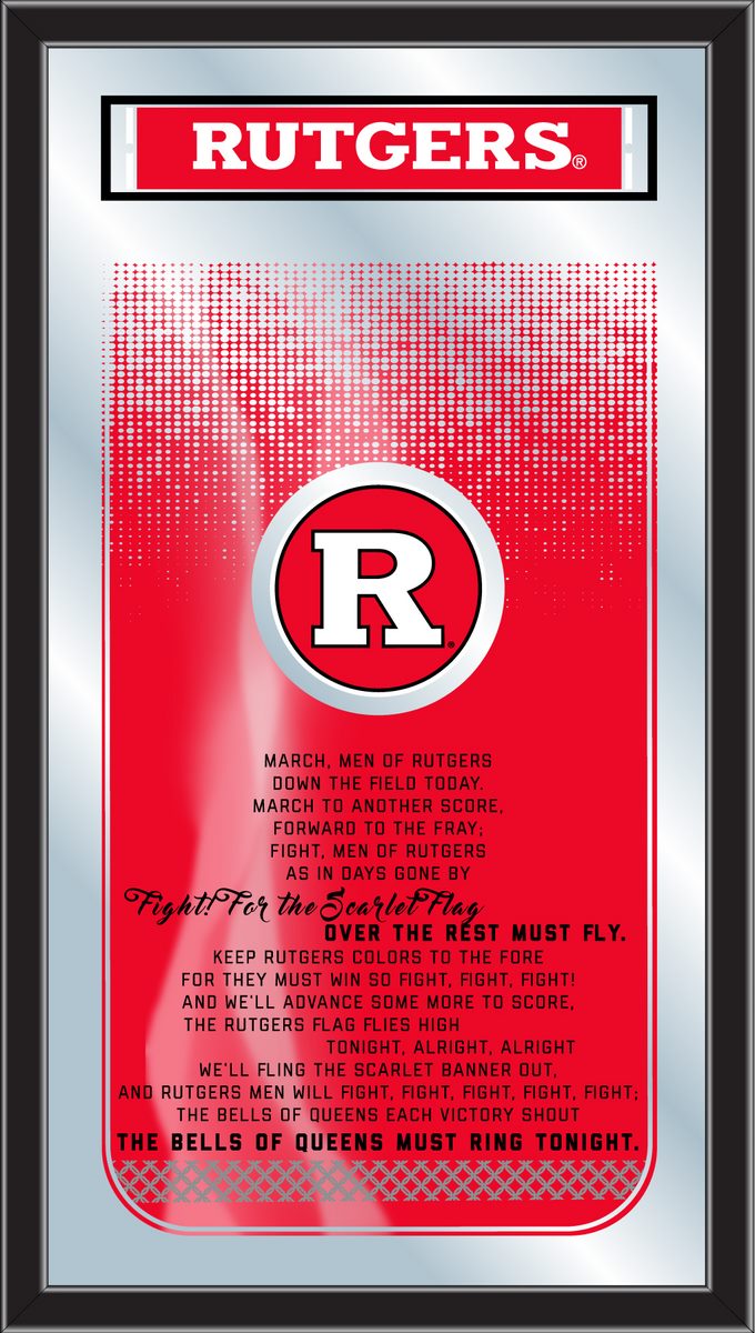Rutgers Scarlet Knights Fight Song Wall Mirror