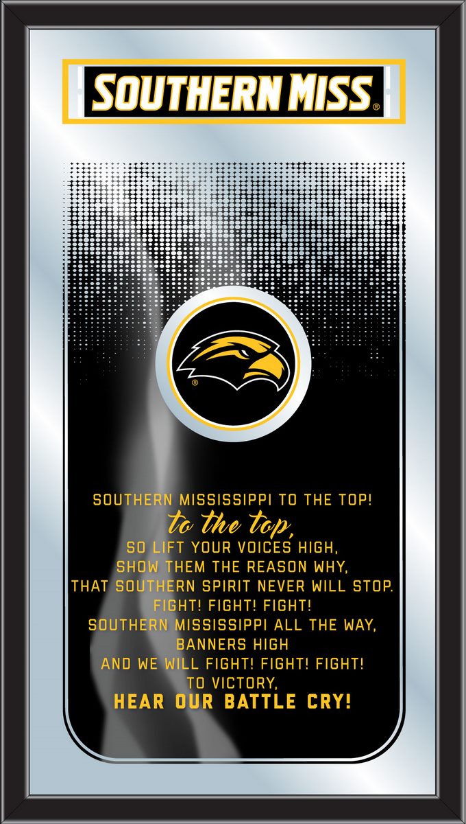 Southern Mississippi Golden Eagles Fight Song Wall Mirror