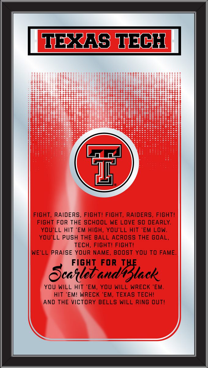 Texas Tech Red Raiders Fight Song Wall Mirror