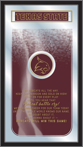 Texas State Bobcats Fight Song Wall Mirror