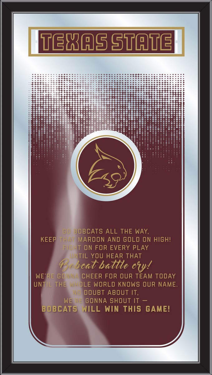 Texas State Bobcats Fight Song Wall Mirror