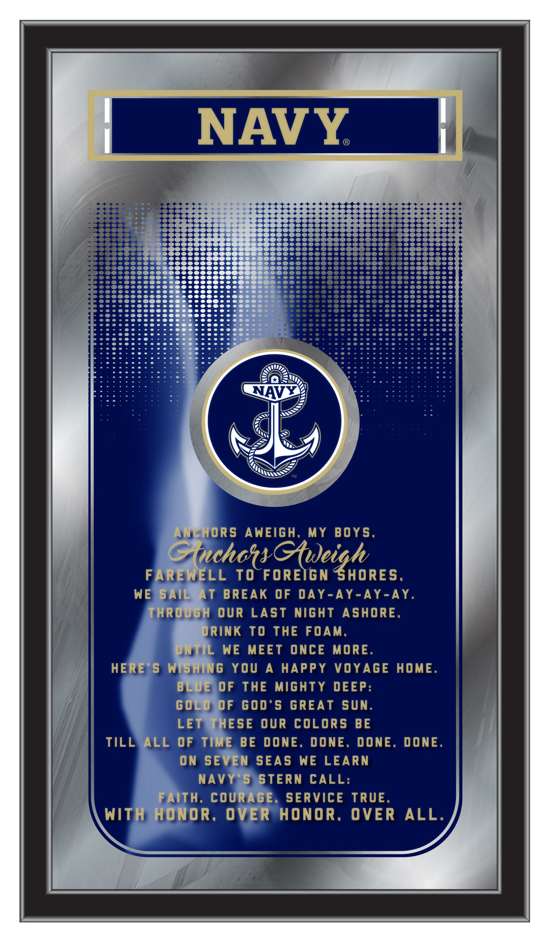 Navy Midshipmen Fight Song Wall Mirror