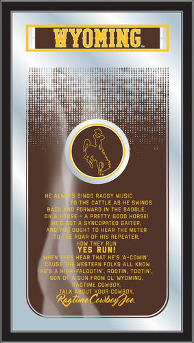 Wyoming Cowboys Fight Song Wall Mirror