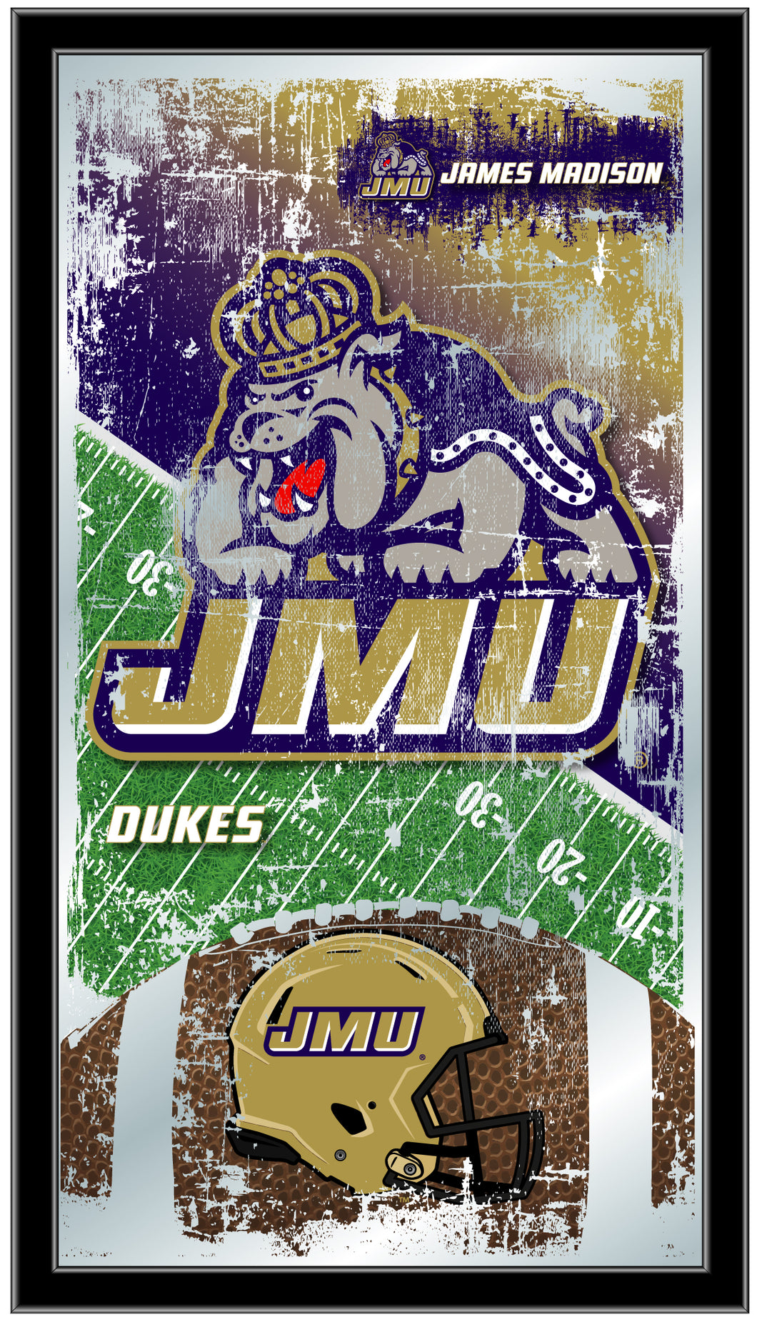 James Madison Dukes Football Wall Mirror