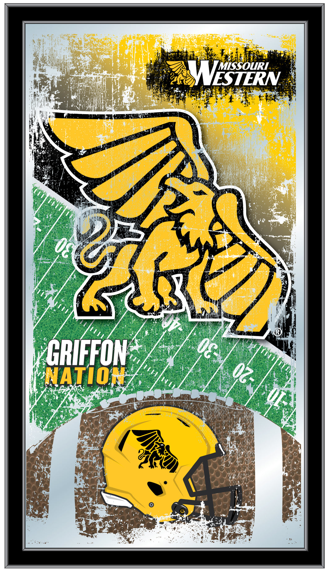 Missouri Western State Griffins Football Wall Mirror