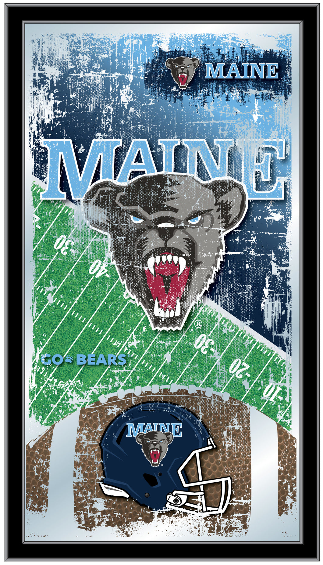 Maine Black Bears Football Wall Mirror