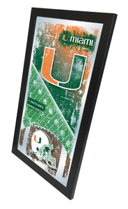 Miami Hurricanes Football Wall Mirror