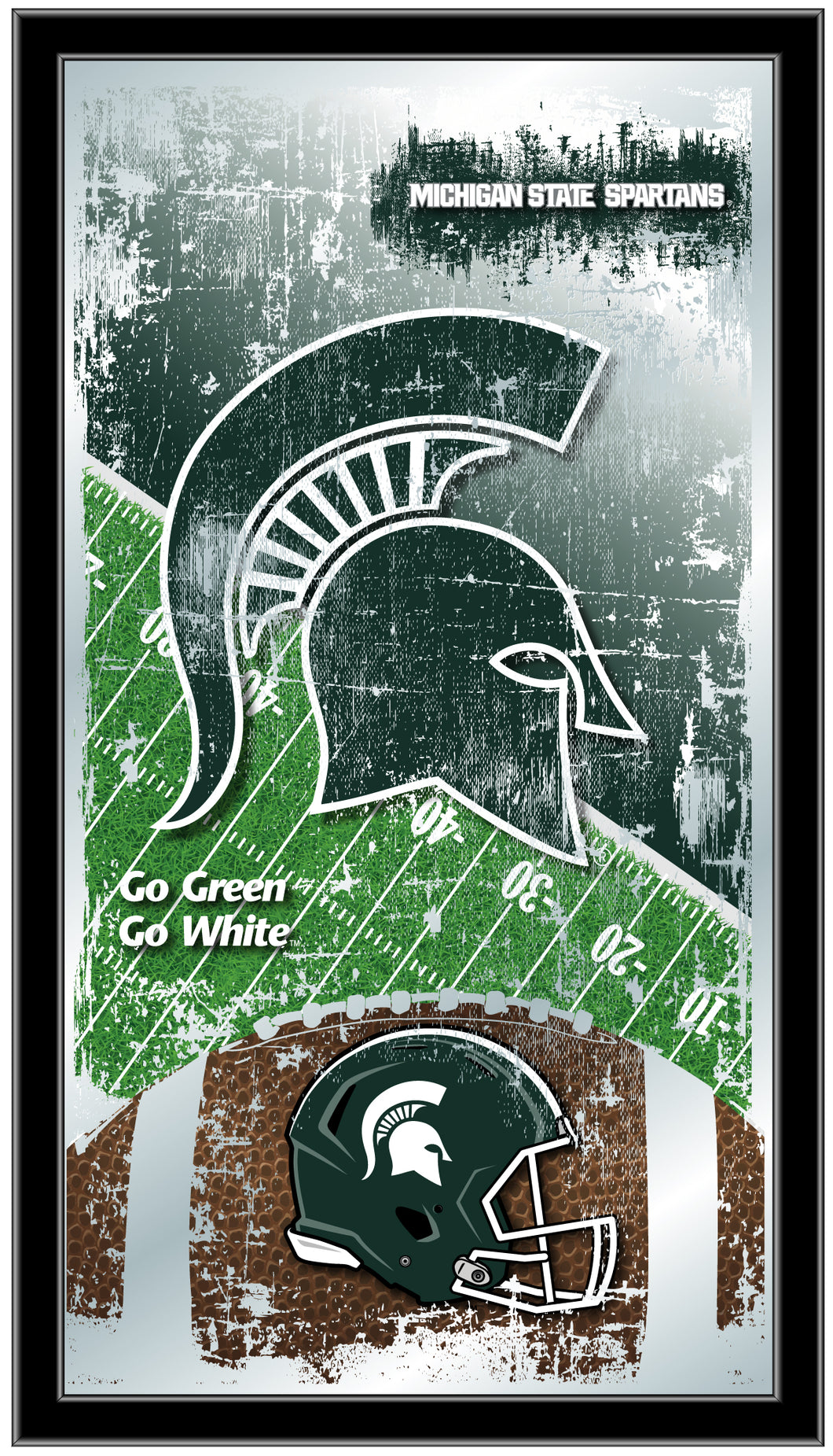 Michigan State Spartans Football Wall Mirror