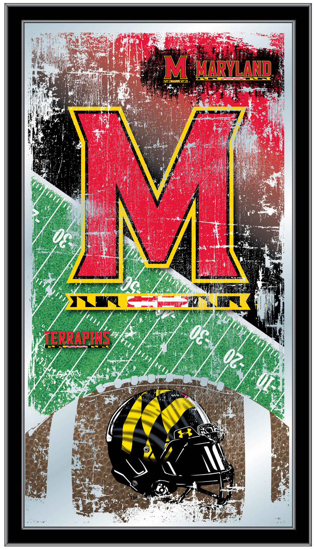 Maryland Terrapins Football Wall Mirror