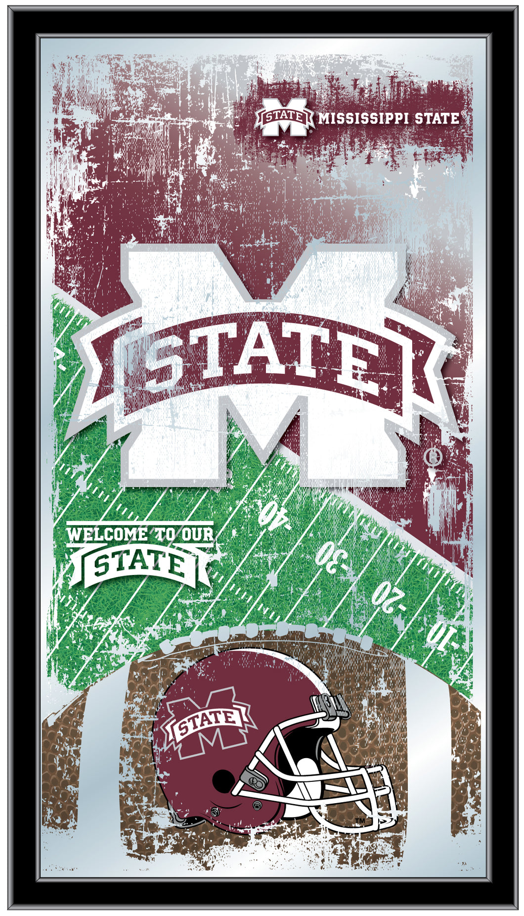 Mississippi State Bulldogs Football Wall Mirror
