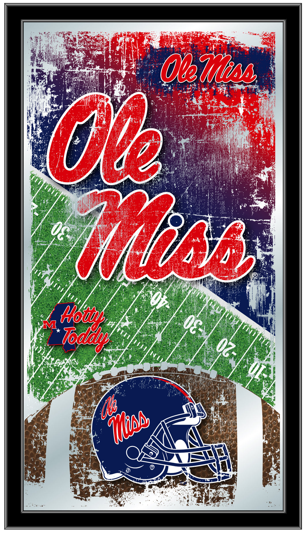 Ole Miss Rebels Football Wall Mirror