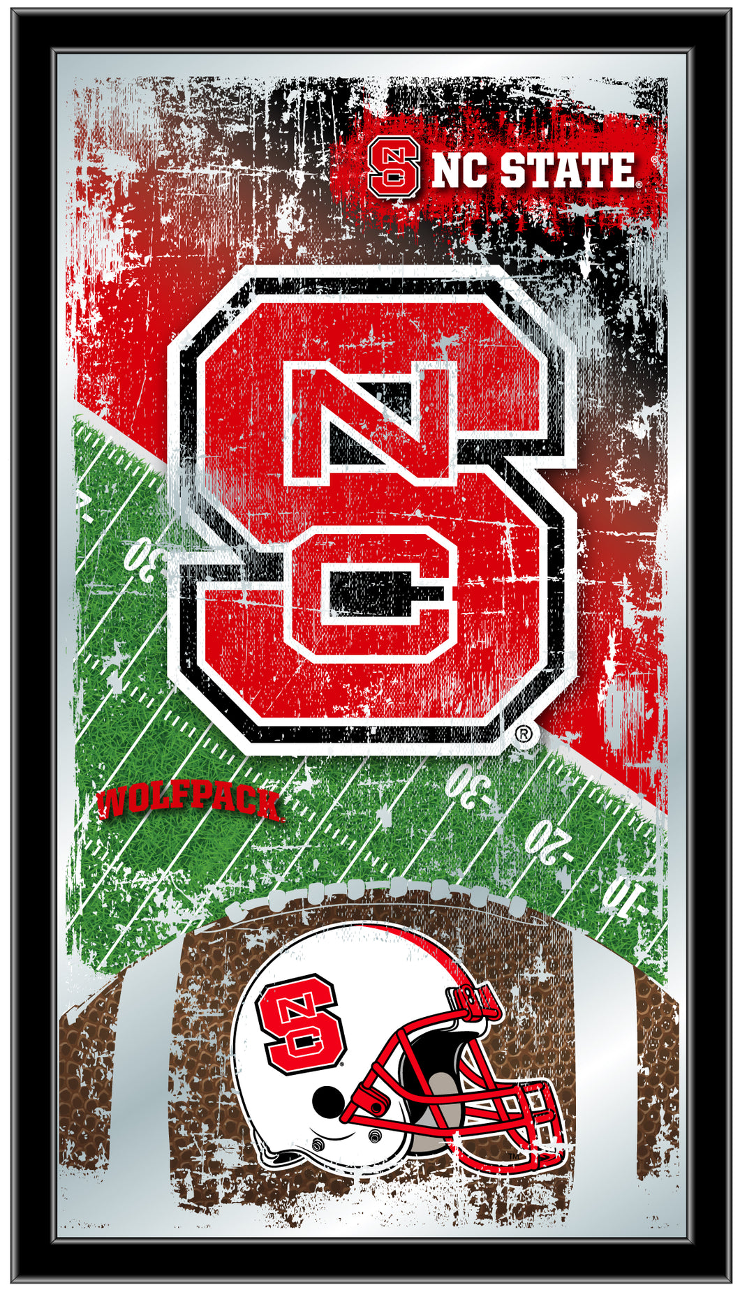North Carolina State Wolfpack Football Wall Mirror