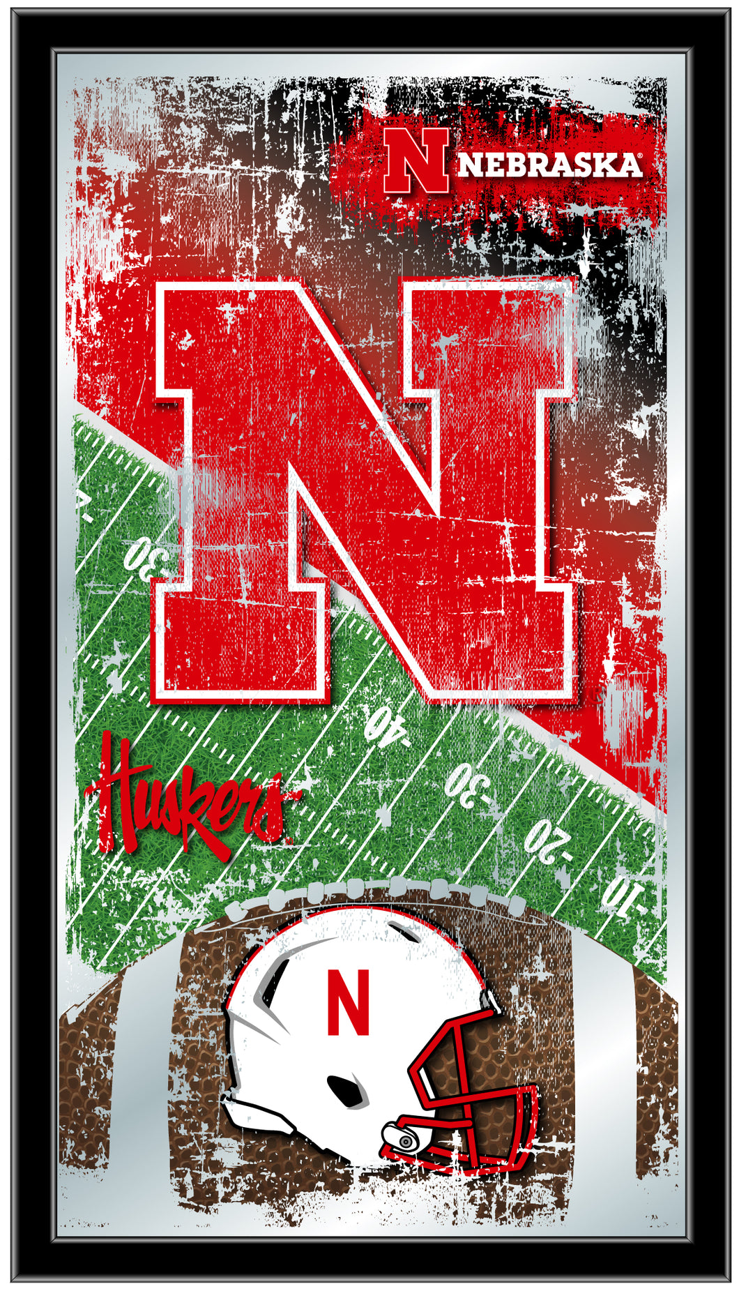 Nebraska Cornhuskers Football Wall Mirror