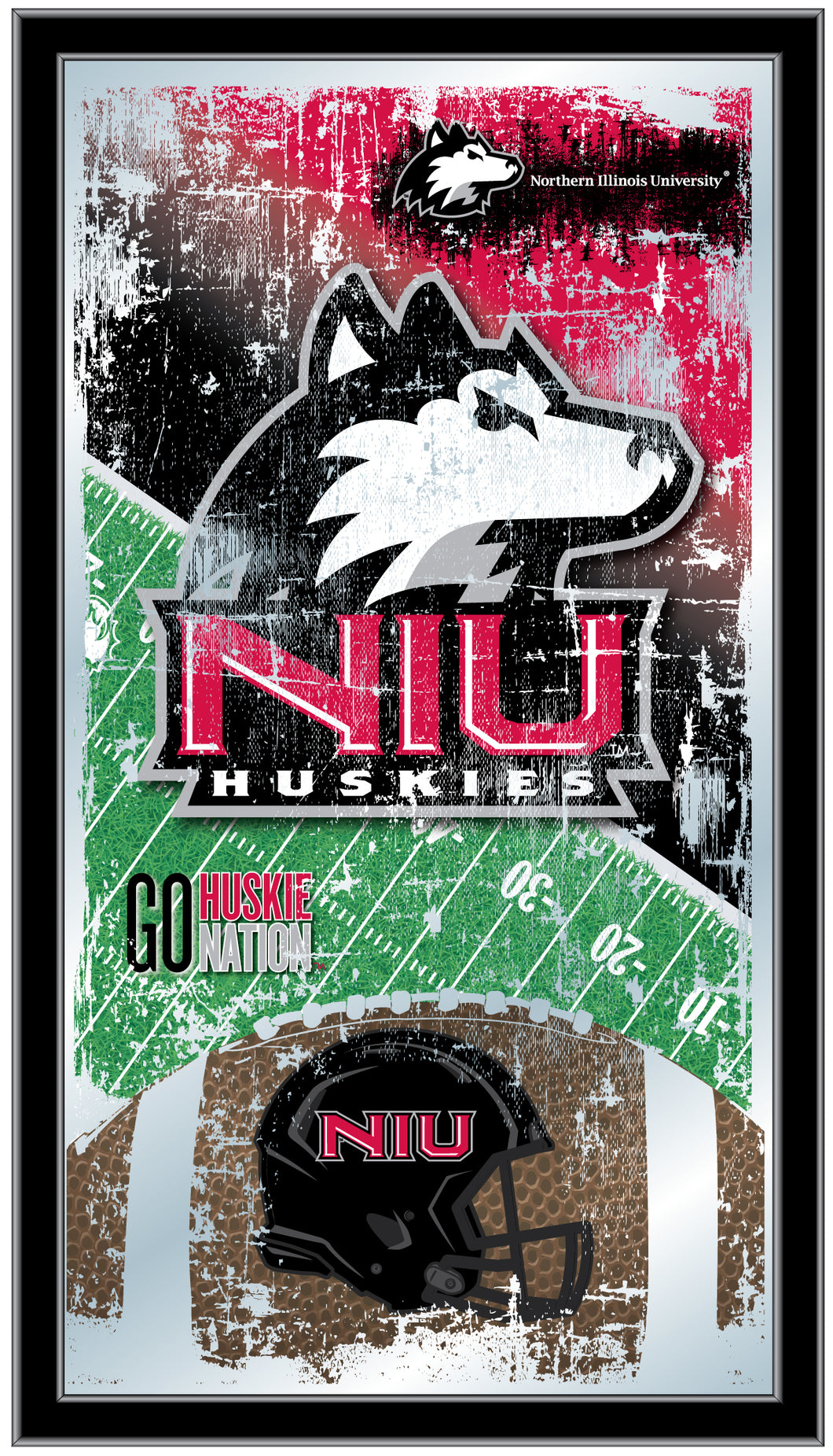 Northern Illinois Huskies Football Wall Mirror