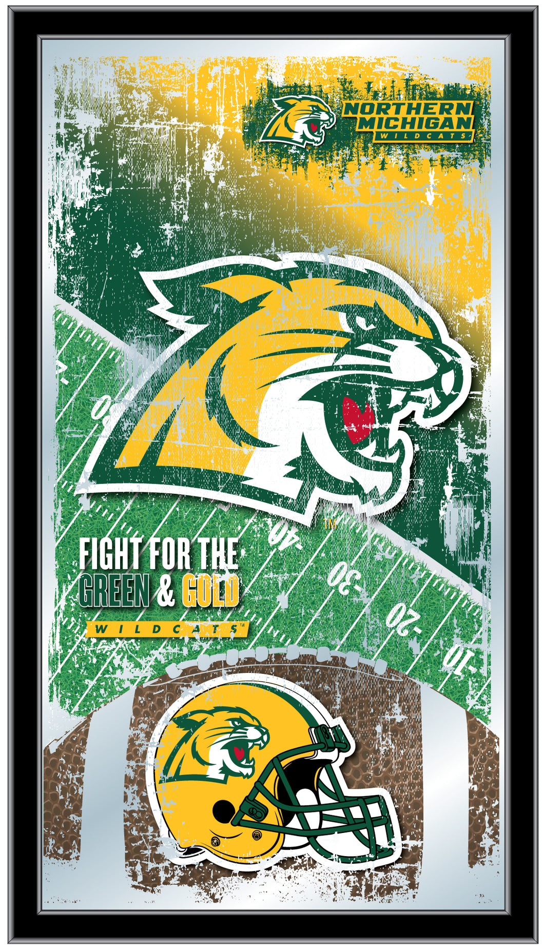 Northern Michigan University Football Wall Mirror