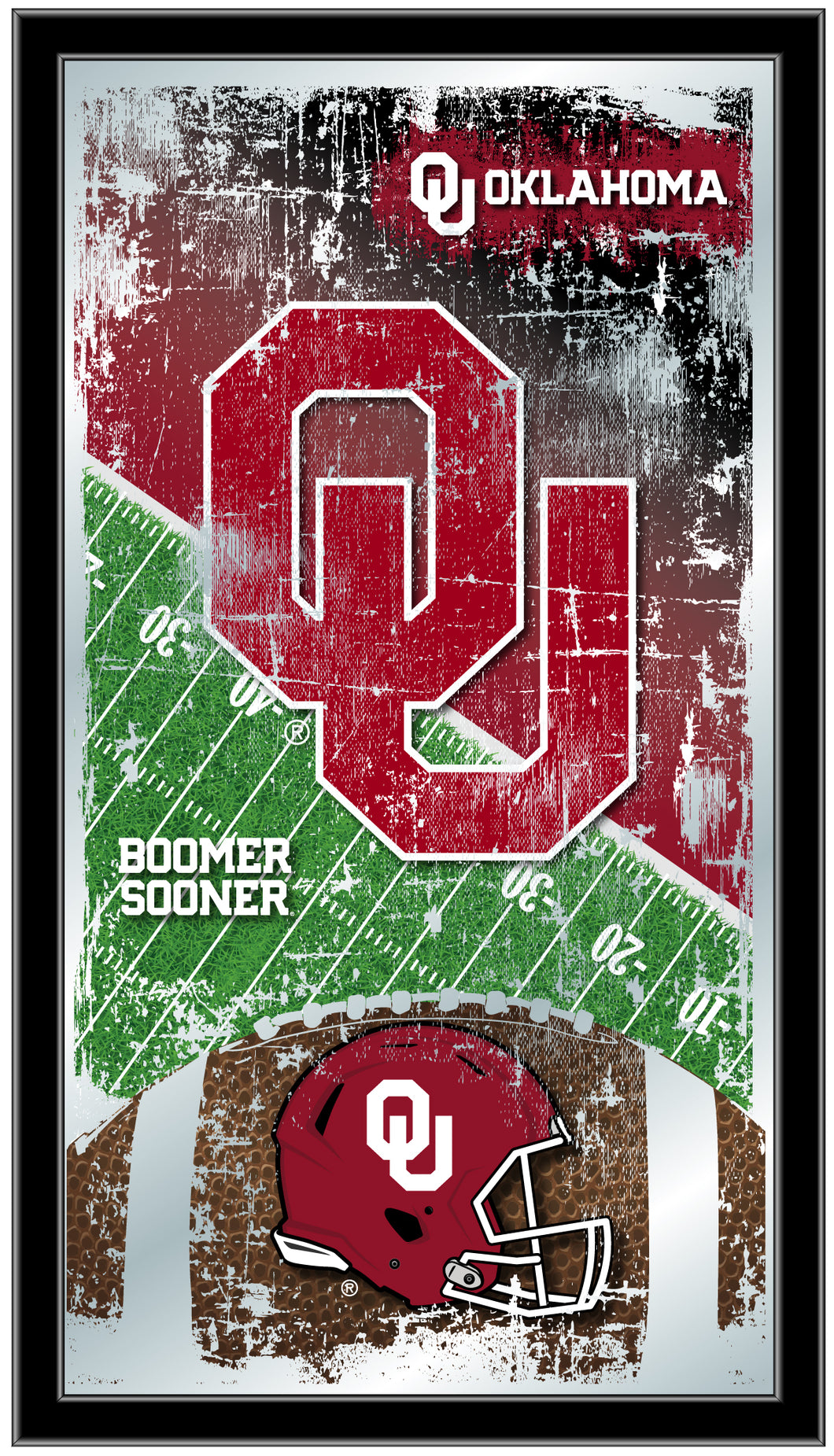 Oklahoma Sooners Football Wall Mirror