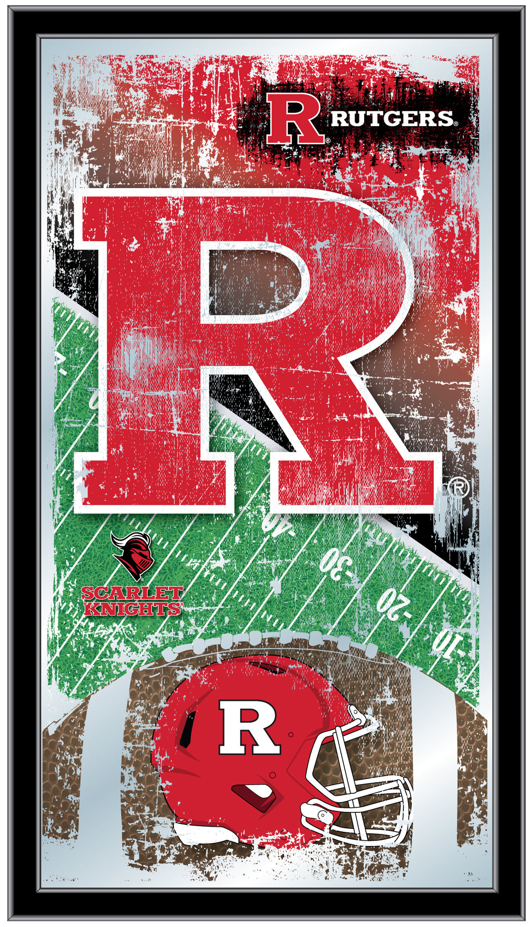 Rutgers Scarlet Knights Football Wall Mirror