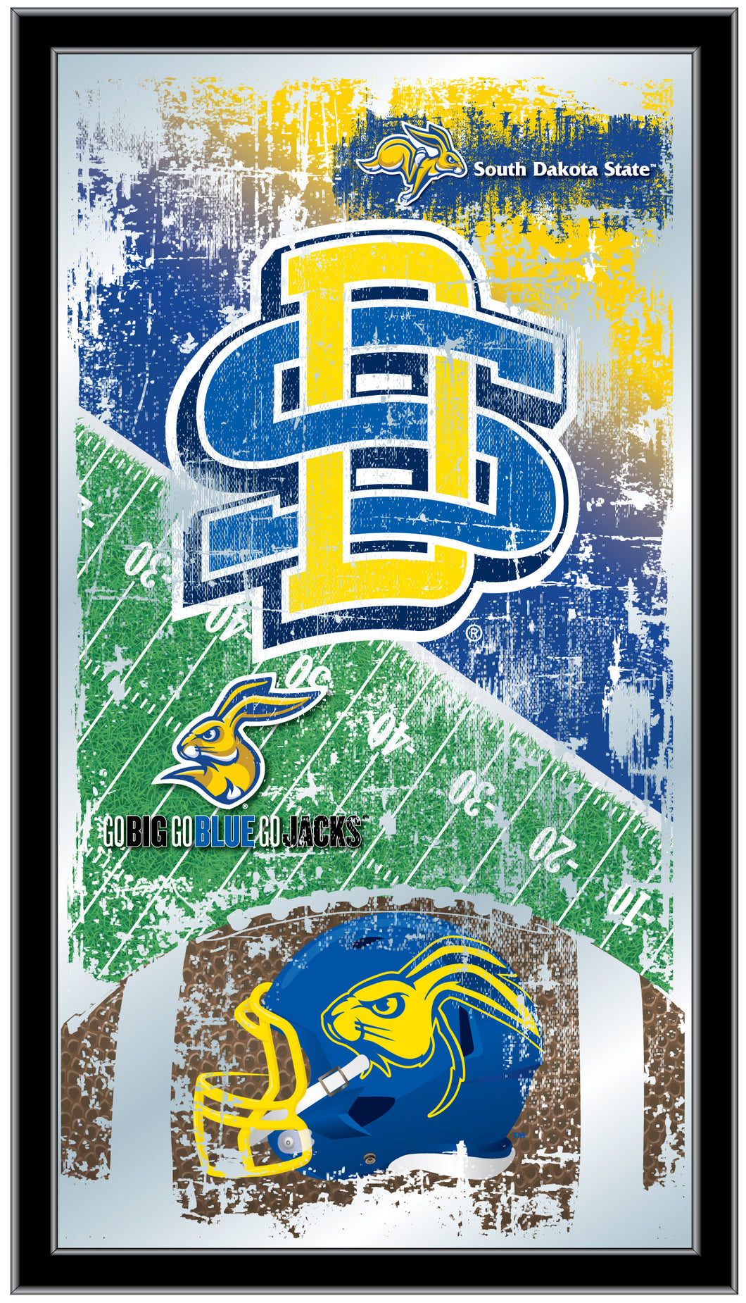 South Dakota State Jackrabbits Football Wall Mirror