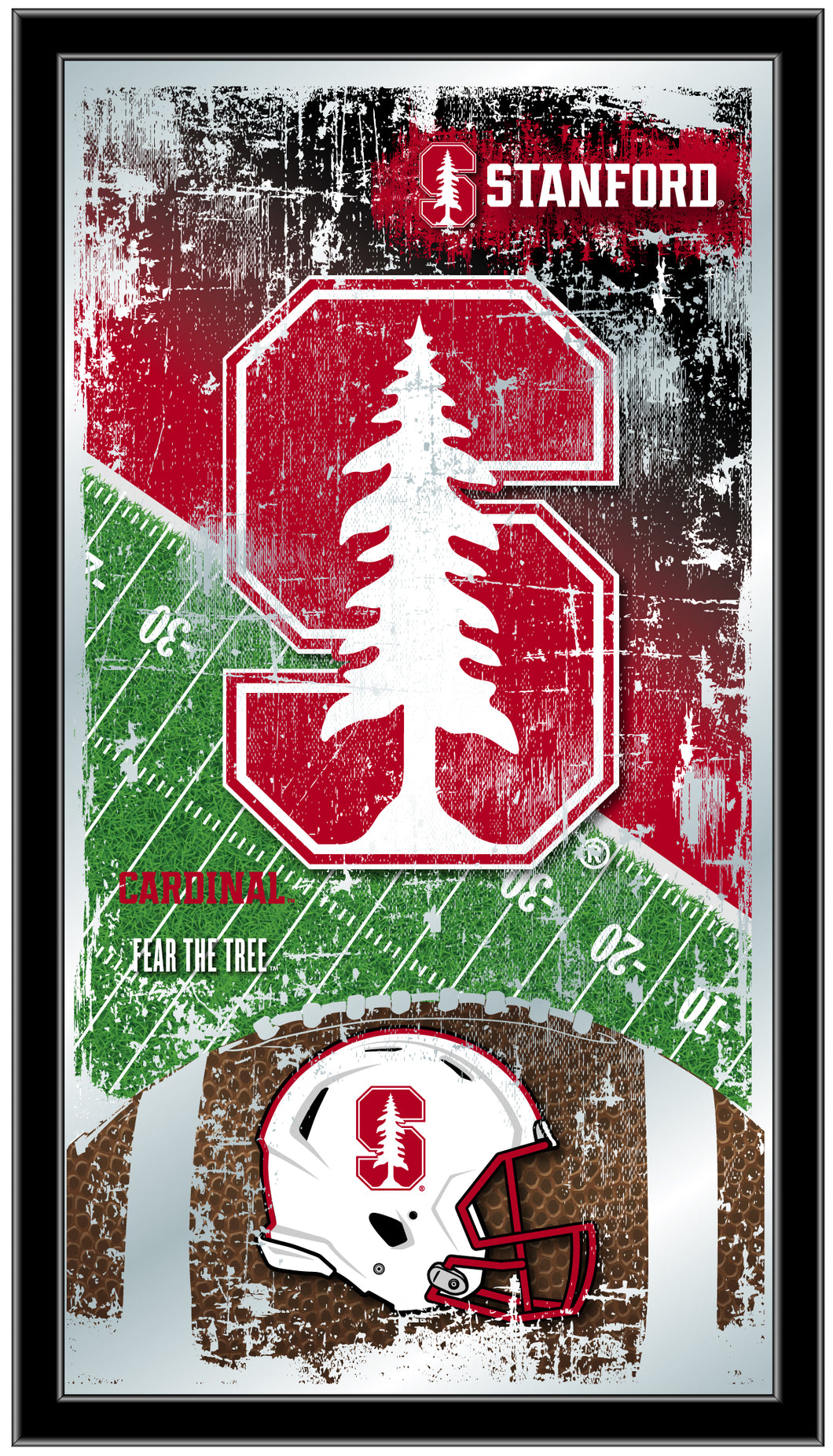 Stanford Cardinal Football Wall Mirror