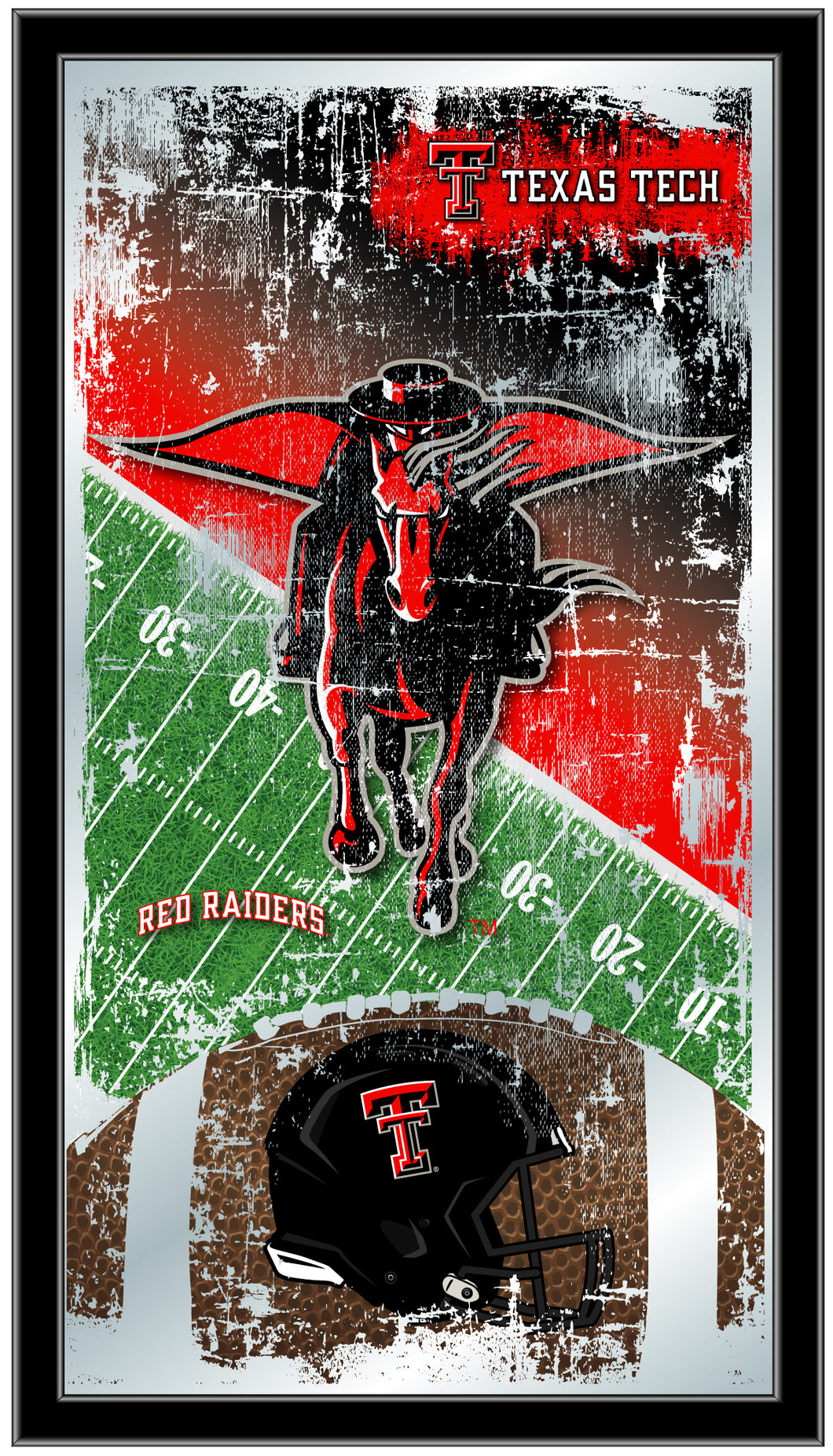 Texas Tech Red Raiders Football Wall Mirror