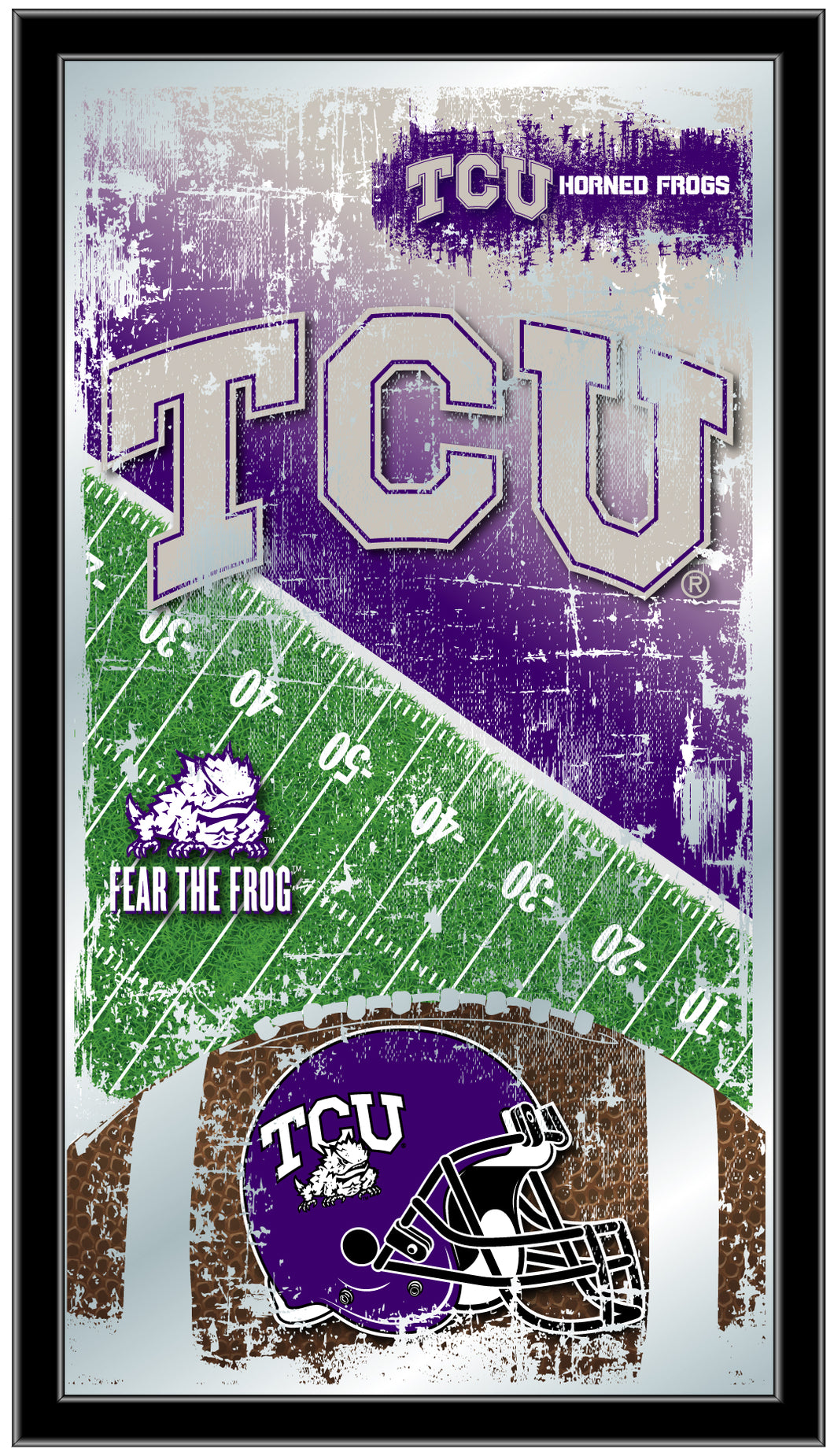 TCU Horned Frogs Football Wall Mirror