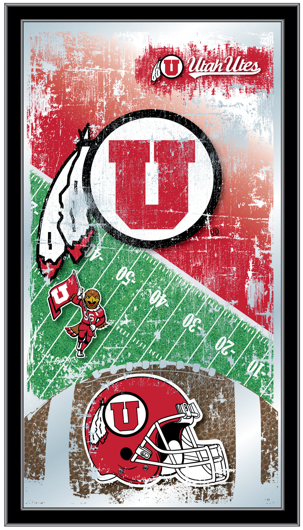 Utah Utes Football Wall Mirror