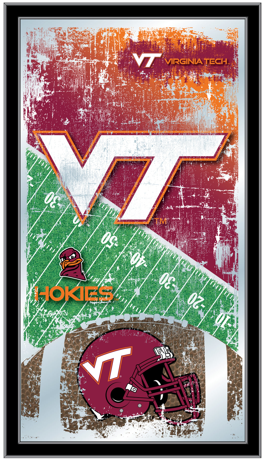 Virginia Tech Hokies Football Wall Mirror