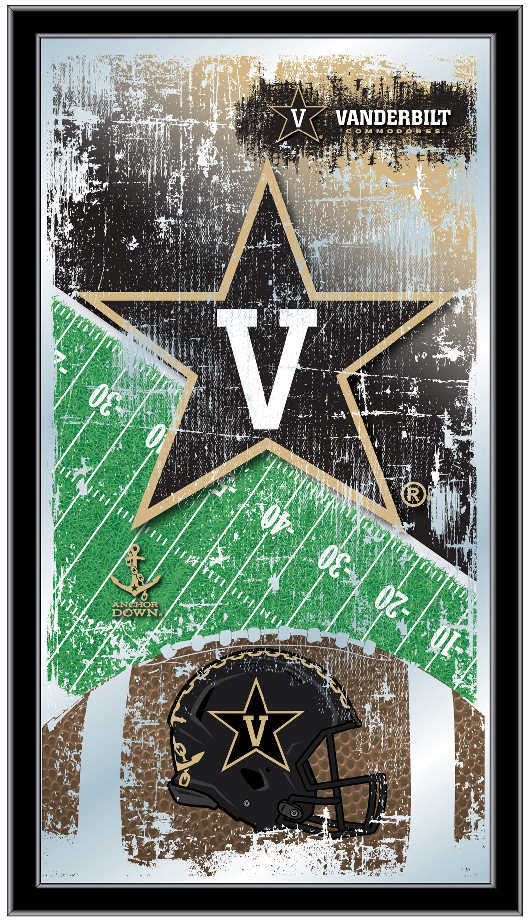 Vanderbilt Commodores Football Wall Mirror