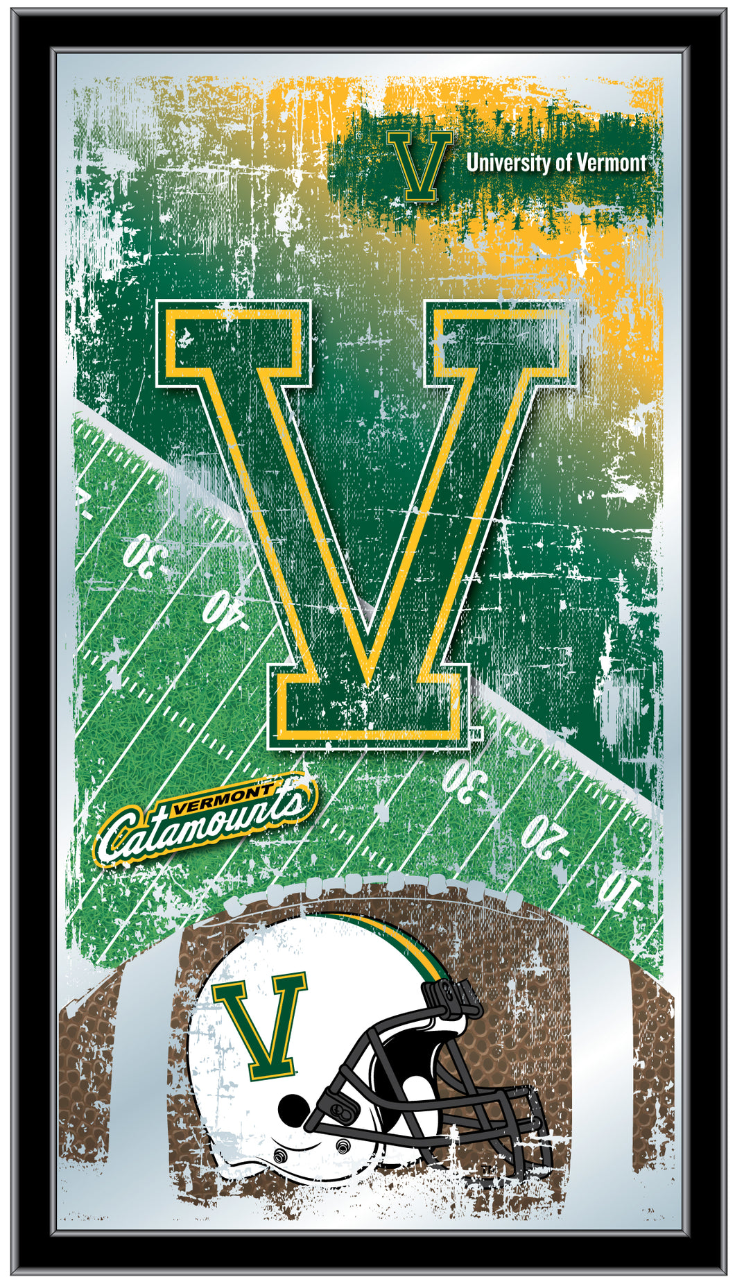 Vermont Catamounts Football Wall Mirror