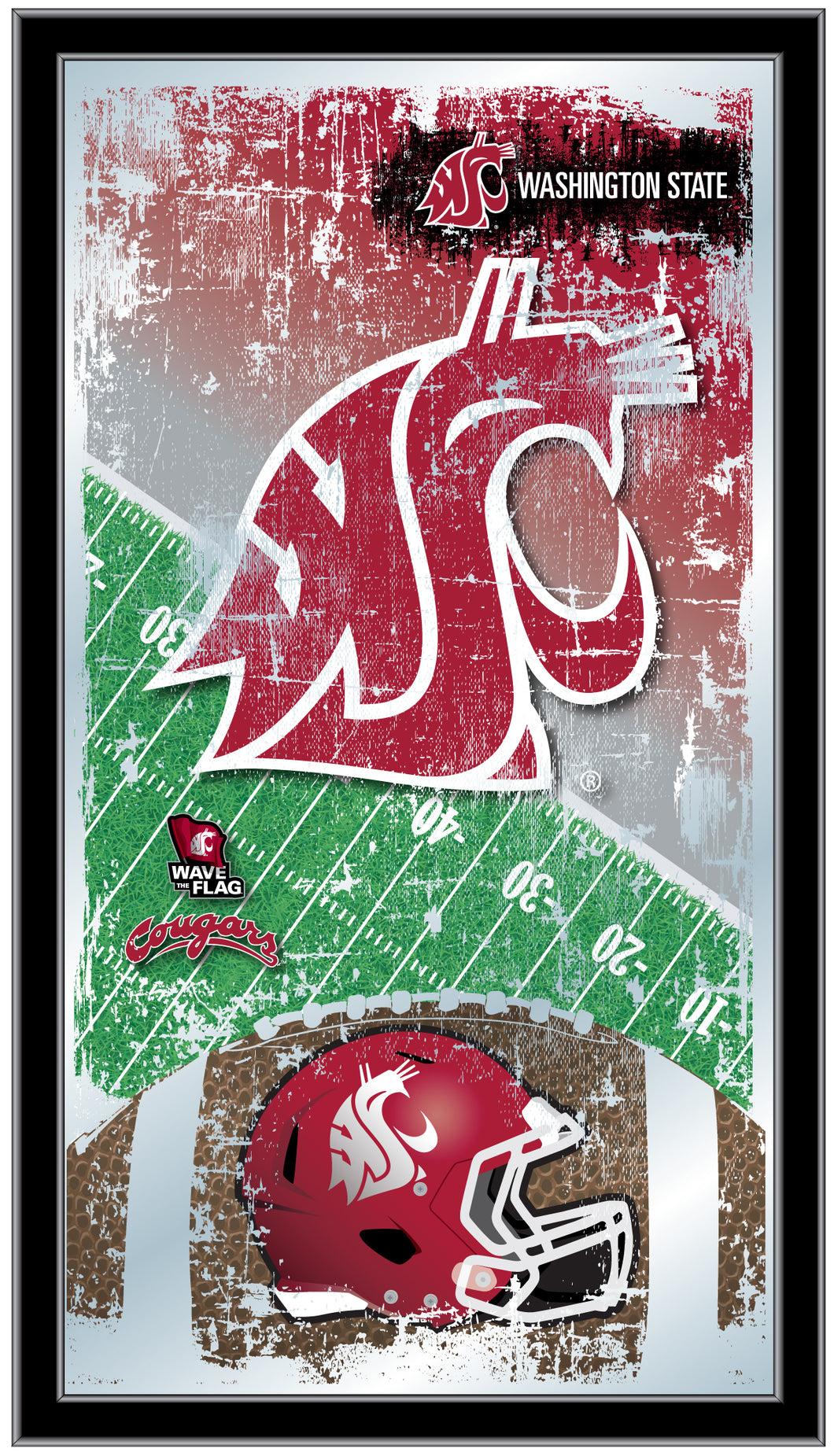 Washington State Cougars Football Wall Mirror