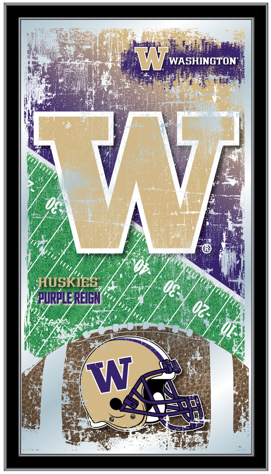 Washington Huskies Football Wall Mirror